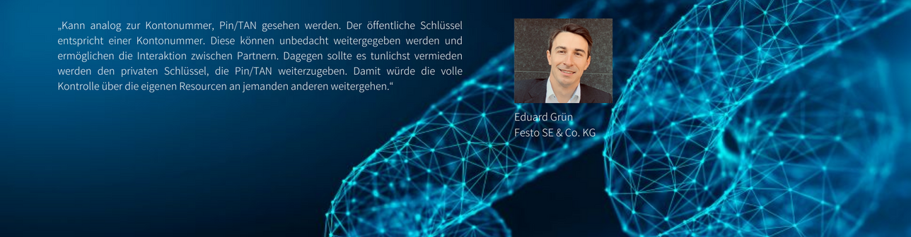 Ein Zitat und ein Bild eines Mannes