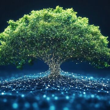 Digital vernetzter Baum
