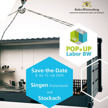 Flyer Popup Labor BW