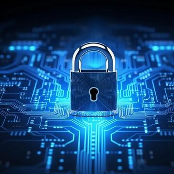 Schloss-Visualisierung der Cybersecurity