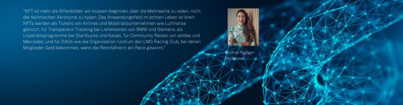 Ein Zitat und ein Bild einer Frau