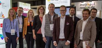 Aussteller des Baden-Württemberg-Gemeinschaftsstands auf der Smart City Expo 2018; Quelle: e-mobil BW 