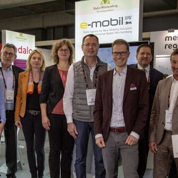 Aussteller des Baden-Württemberg-Gemeinschaftsstands auf der Smart City Expo 2018; Quelle: e-mobil BW 