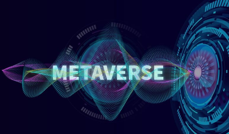 Digital Information Wave für Metaverse Konzept. Vektor von abstraktem Hintergrund