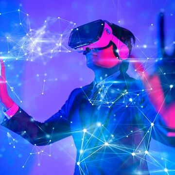 Person mit VR Brille