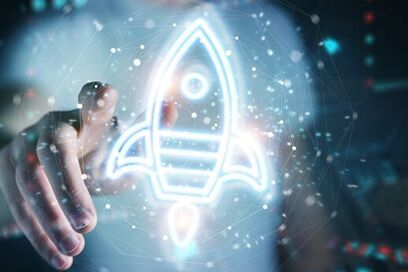 Rakete als Symbol für Innovation und Start-up