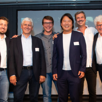 v.l.n.r. Tobias Fauth, Prof. Dr. Jürgen Neuschwander, Guido Sondern, Andreas Owen, Dominik Kraus, Friedhelm Schaal; Quelle: cyberLAGO 