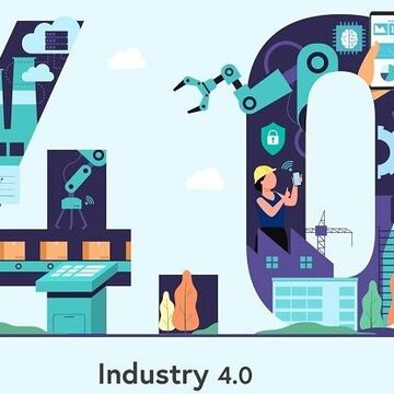Illustration einer Industry 4.0  Visualisierung