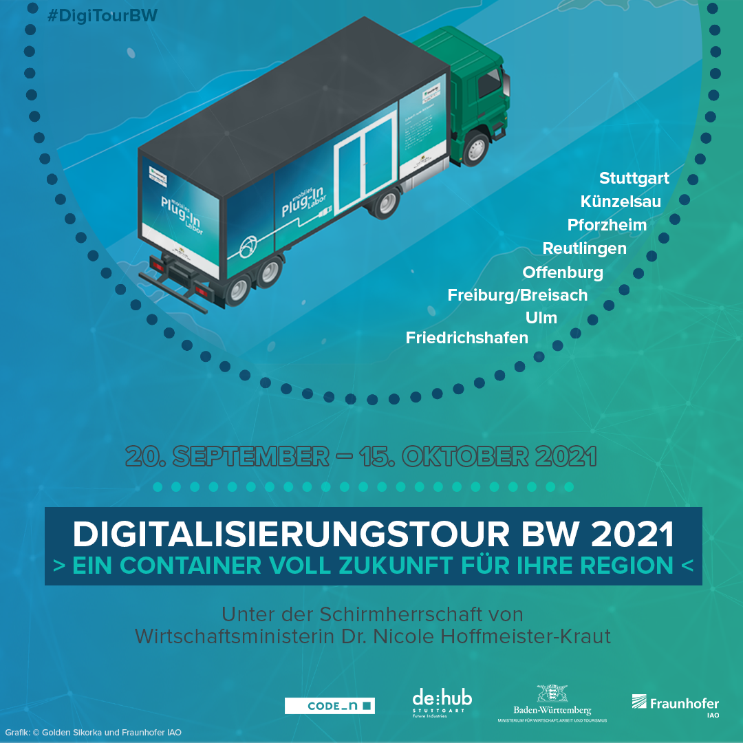 Grafik mit Informationen über die Digitalisierungstour BW 2021
