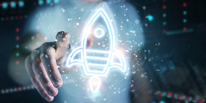 Rakete als Symbol für Innovation und Start-up