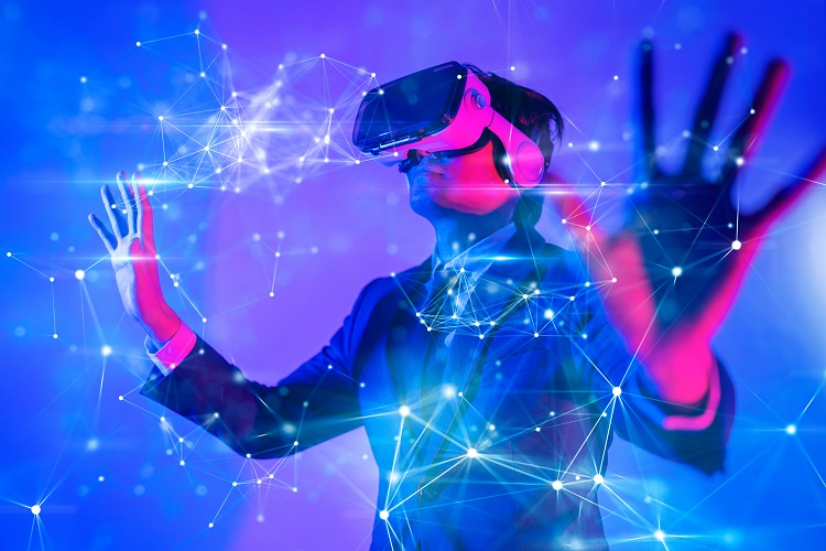 Person mit VR Brille