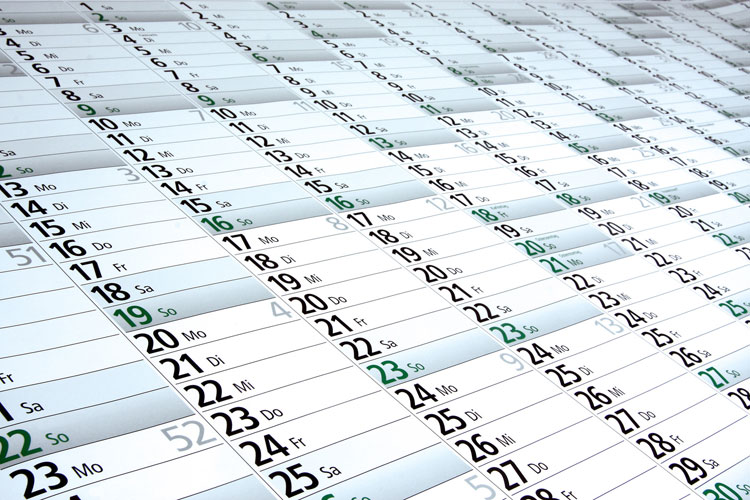 Bild von einem Wandkalender