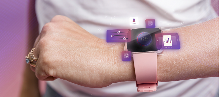 Arm mit einer Smart Watch