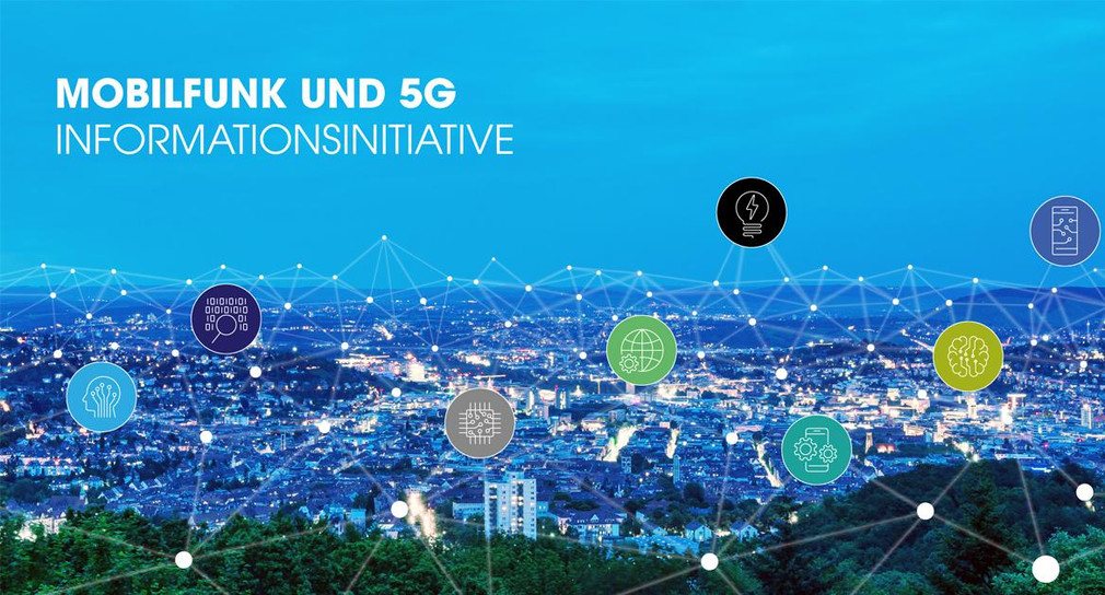 Cover der Broschüre "Mobilfunk und 5G". Vernetze Welt 