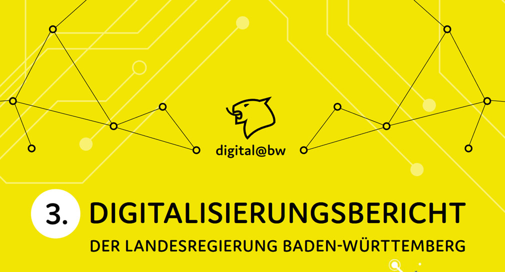 Ausschnitt aus dem Deckblatt des Dritten Digitalisierungsberichts Baden-Württemberg